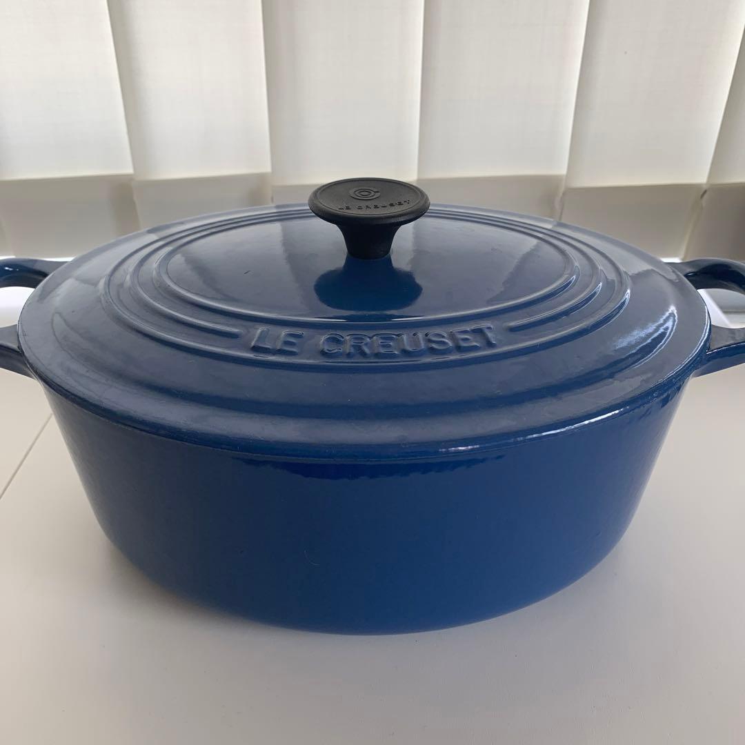 専用　LE CREUSET 両手鍋 25cm ブルー
