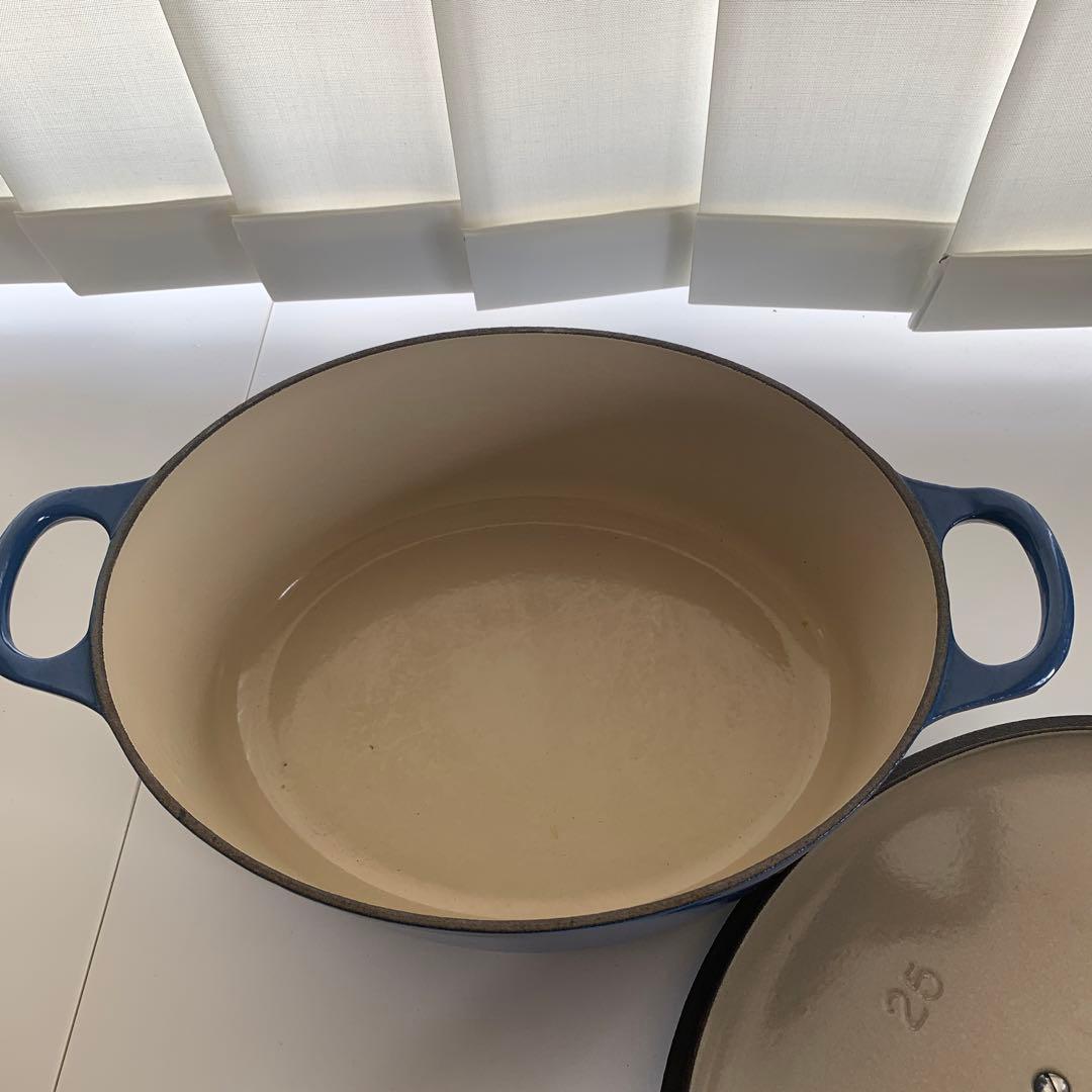 専用　LE CREUSET 両手鍋 25cm ブルー