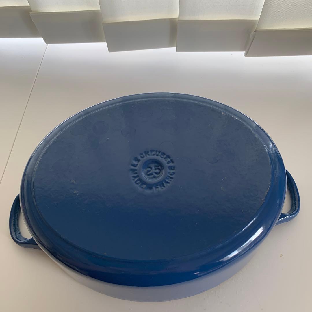 専用　LE CREUSET 両手鍋 25cm ブルー