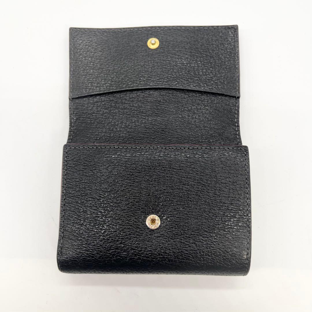 Vivienne Westwood　三つ折り財布　レザー　オーブ　がま口　黒