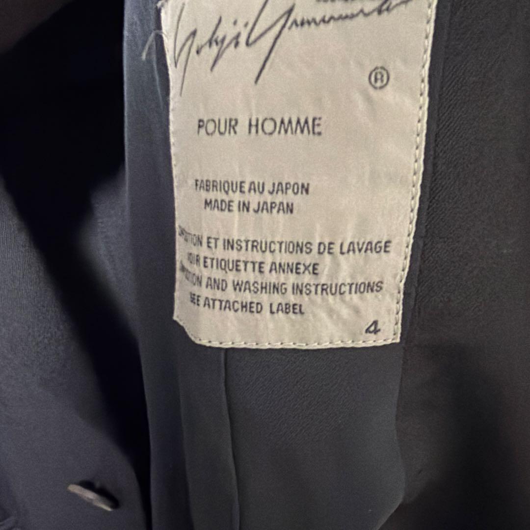 20SS Yohji Yamamoto ピークドラペル ロングジャケット