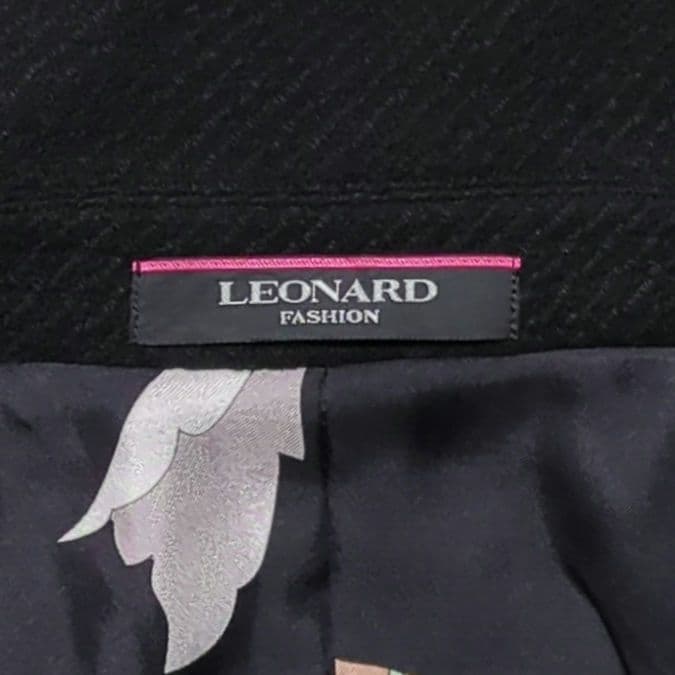 【専用】◎未使用　レオナール　LEONARD　ロングコート　お花柄　トリム