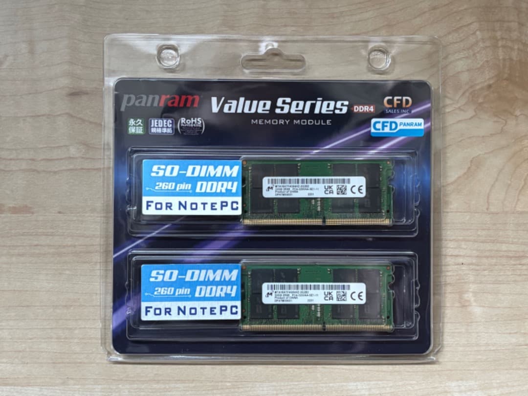 Crucial DDR4 PC4-3200 SODIMM 32GB×2