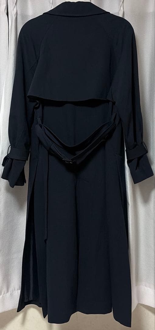 【新品】chico ロング　トレンチコート　ネイビー ジャケット　アウターダブル