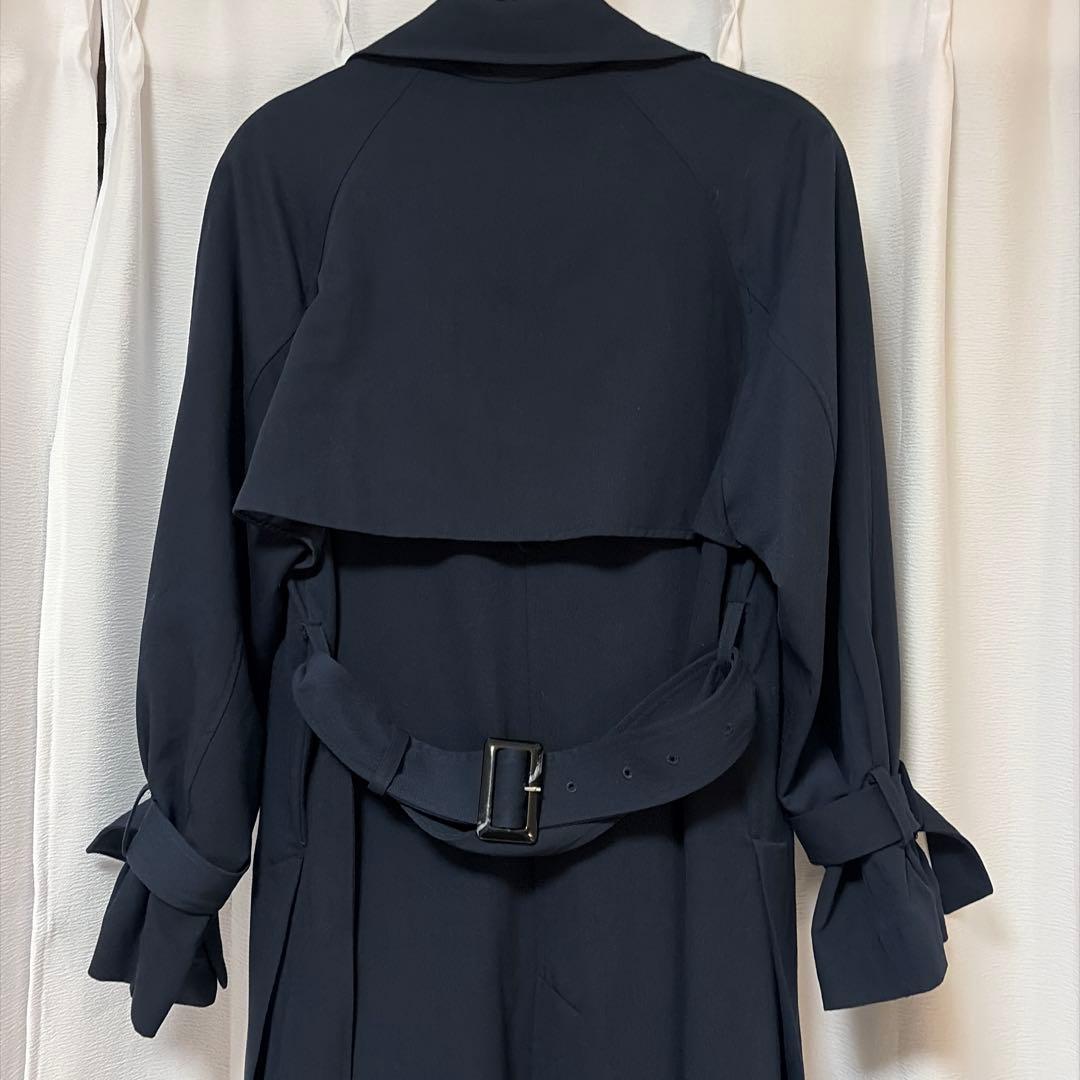 【新品】chico ロング　トレンチコート　ネイビー ジャケット　アウターダブル