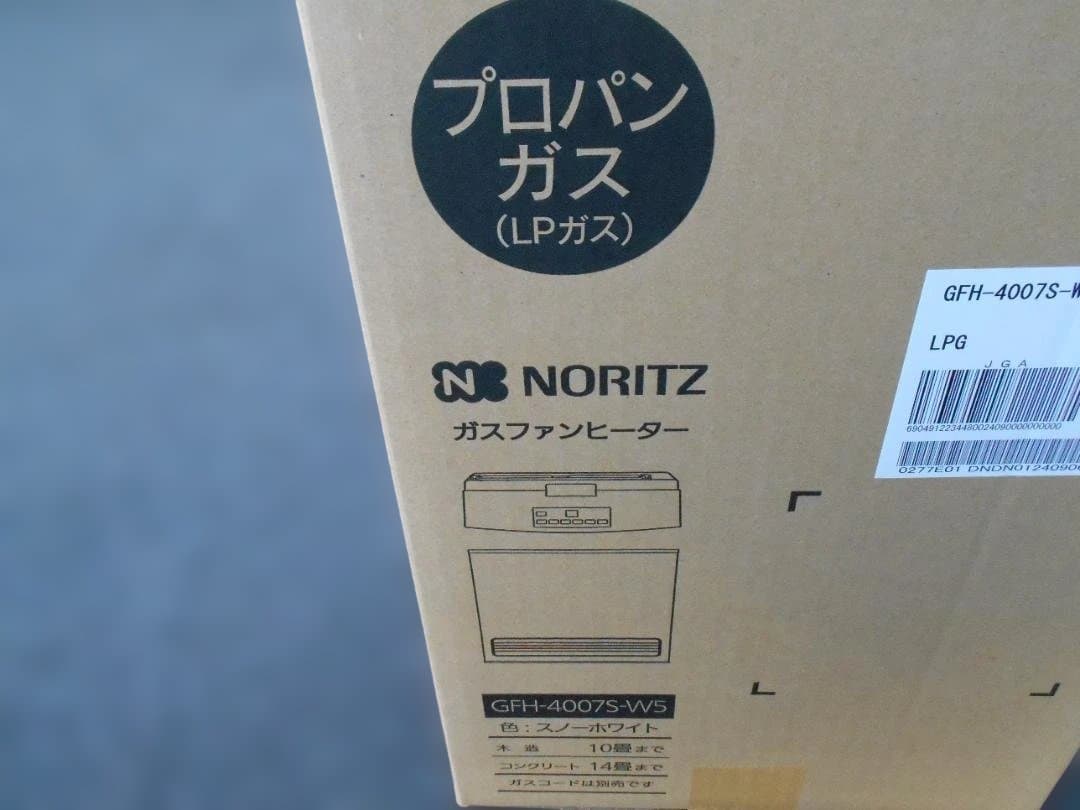 未開封　NORITZ　ノーリツ　 ガスファンヒーター GFH-4007S-W5