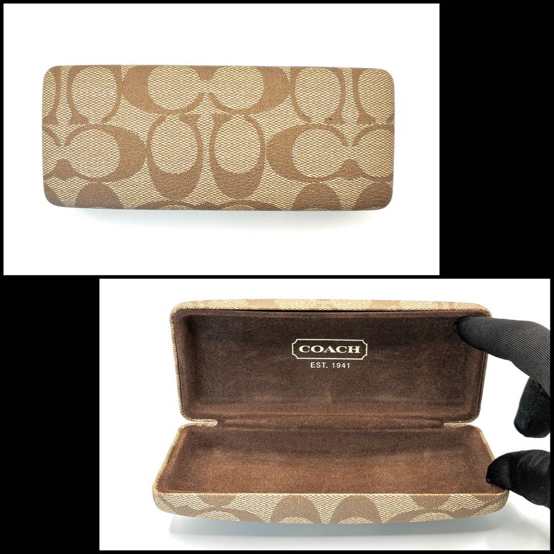 【良品】COACH コーチ　オーバル　サングラス　シグネチャー　フルリム