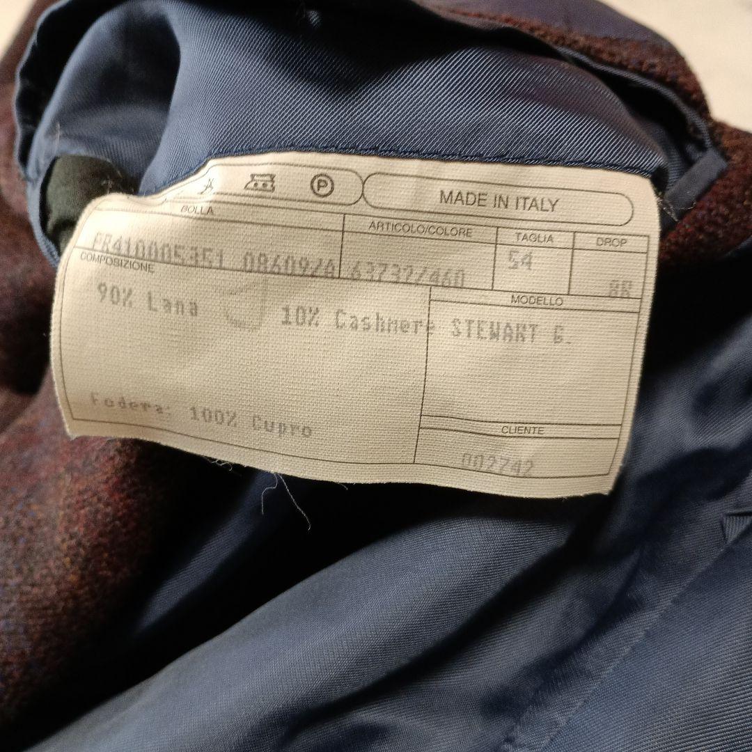 GIANLUCA ISAIA ジャンルカ　イザイア　チェック柄　ジャケット　総裏