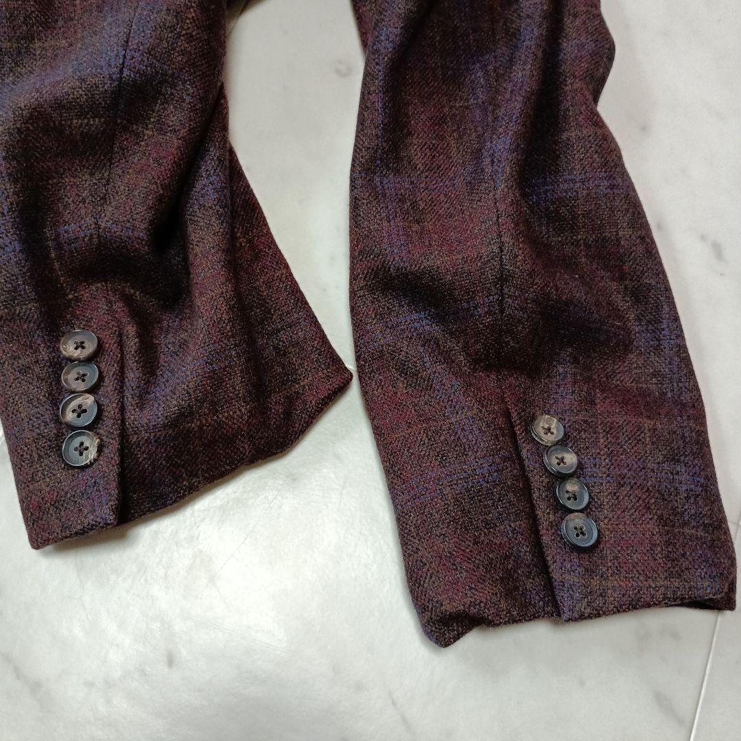 GIANLUCA ISAIA ジャンルカ　イザイア　チェック柄　ジャケット　総裏