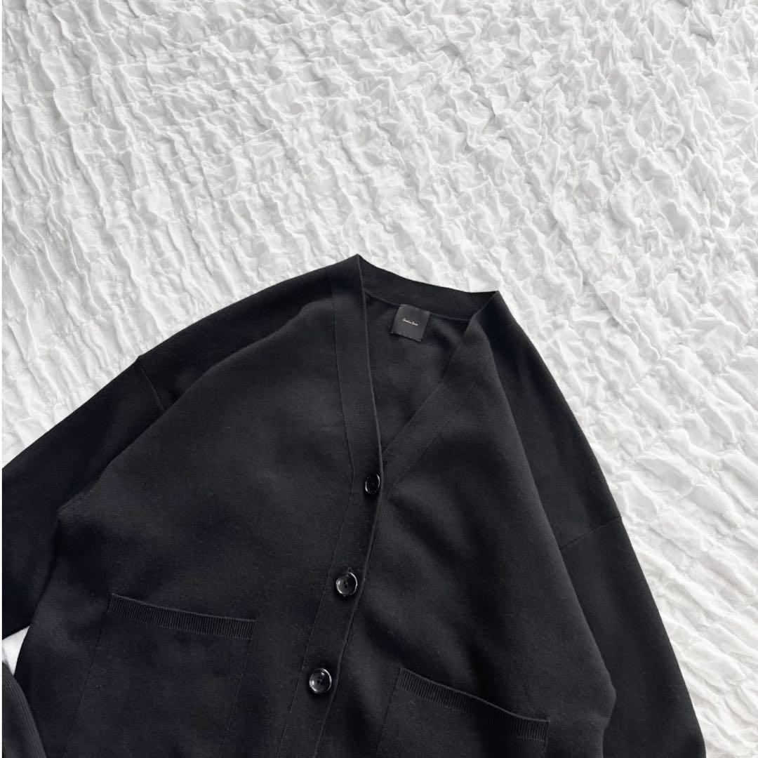 【1度着用のみ美品】 スピックアンドスパン ダブルジャガード ビッグカーディガン