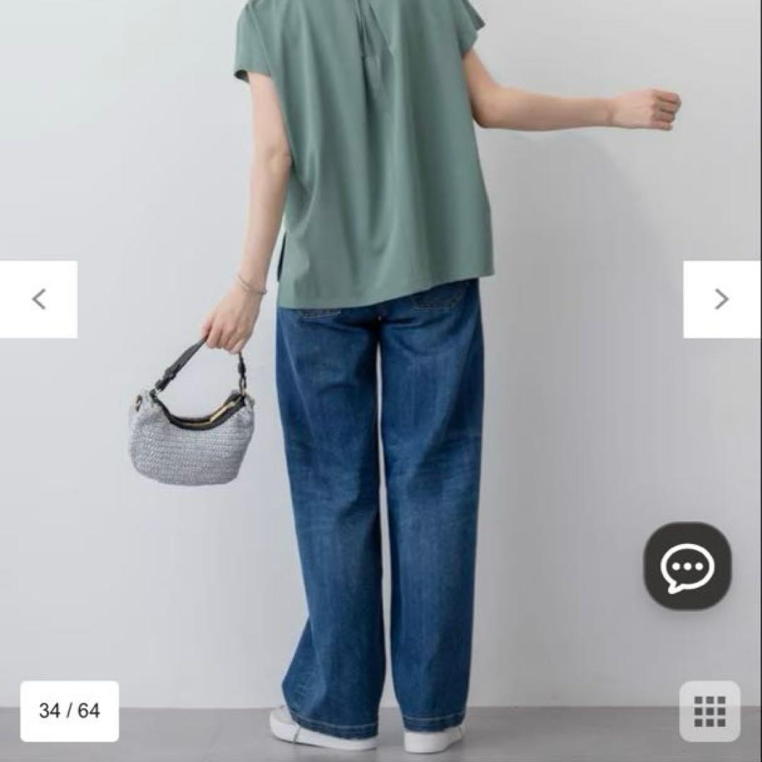【接触冷感】23区DENIM サマー ストレート ワイドパンツ size34