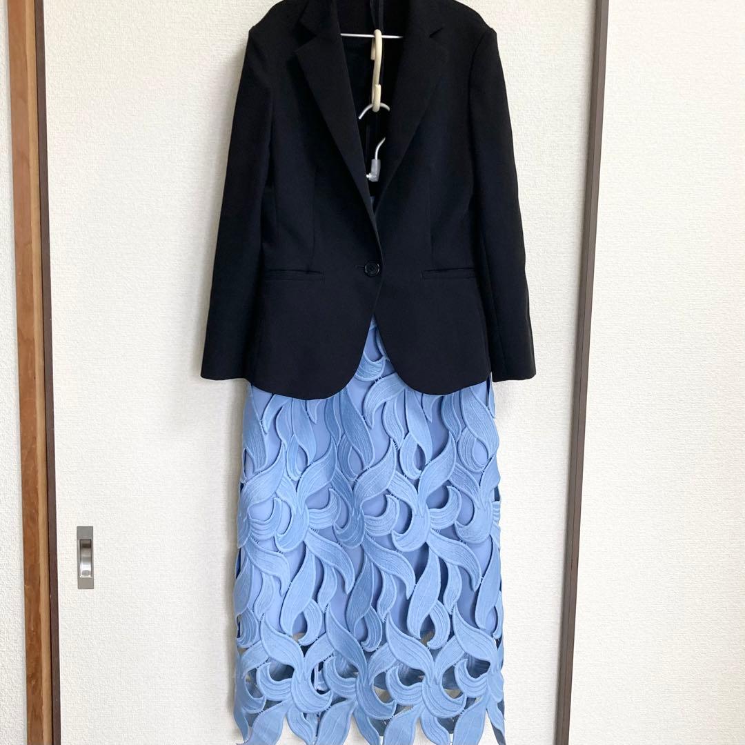 【中古】CELFORD セルフォード リーフレーススカート 38