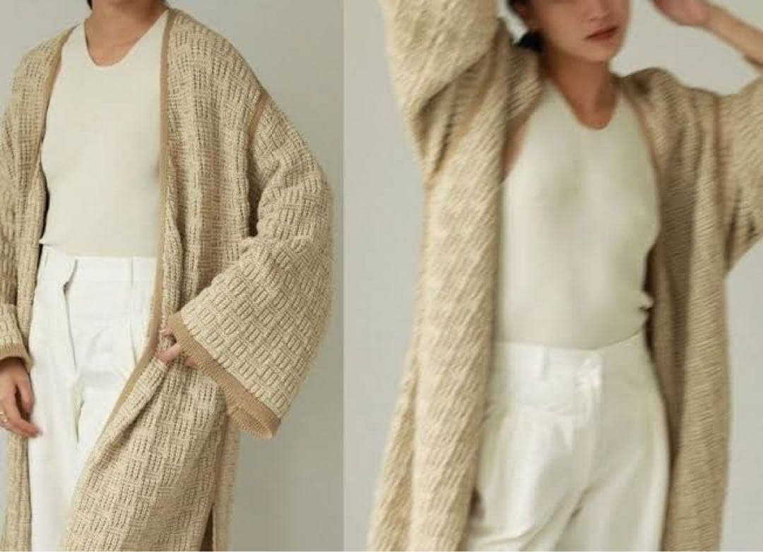 新品未着用♡TODAYFUL ニットジャガード ガウン　38