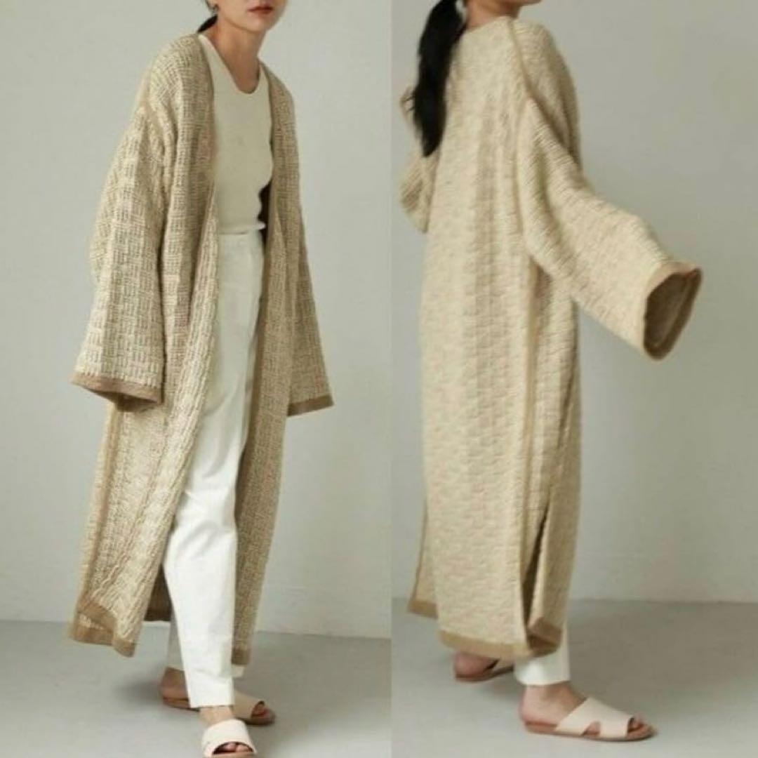 新品未着用♡TODAYFUL ニットジャガード ガウン　38
