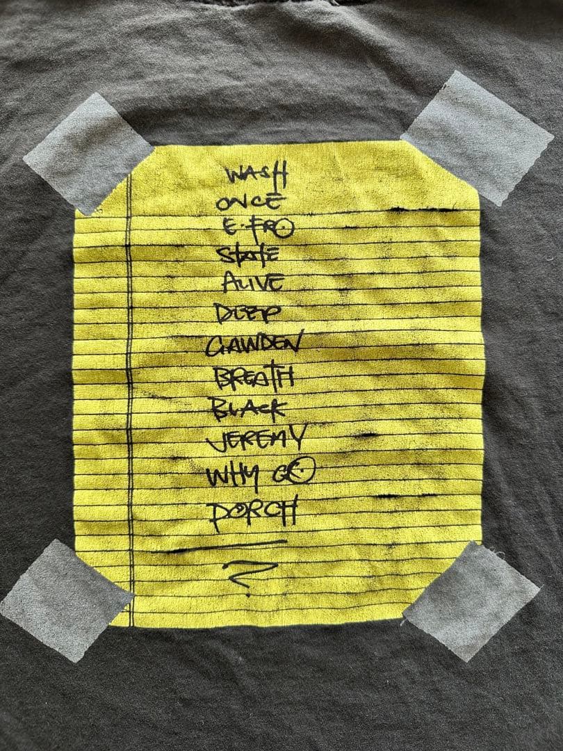 PEARL JAM “ALIVE”バンドTシャツ セットリスト　Hanes