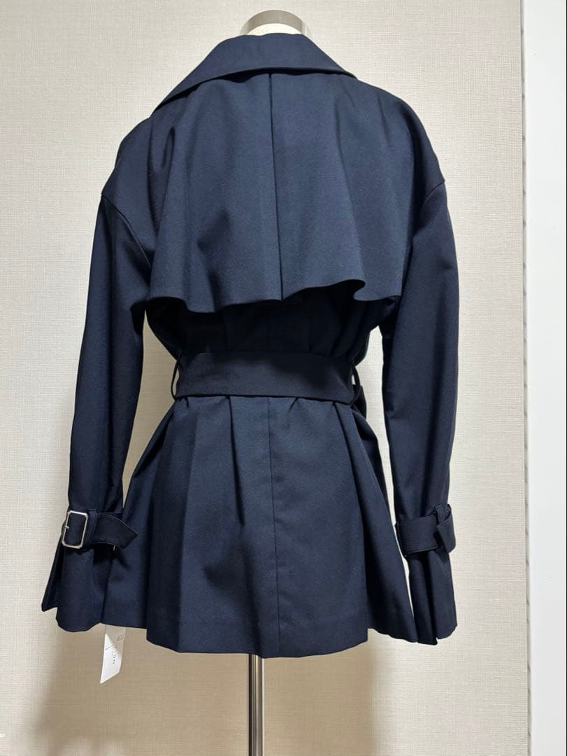 ミドル丈ストレッチコート ネイビー