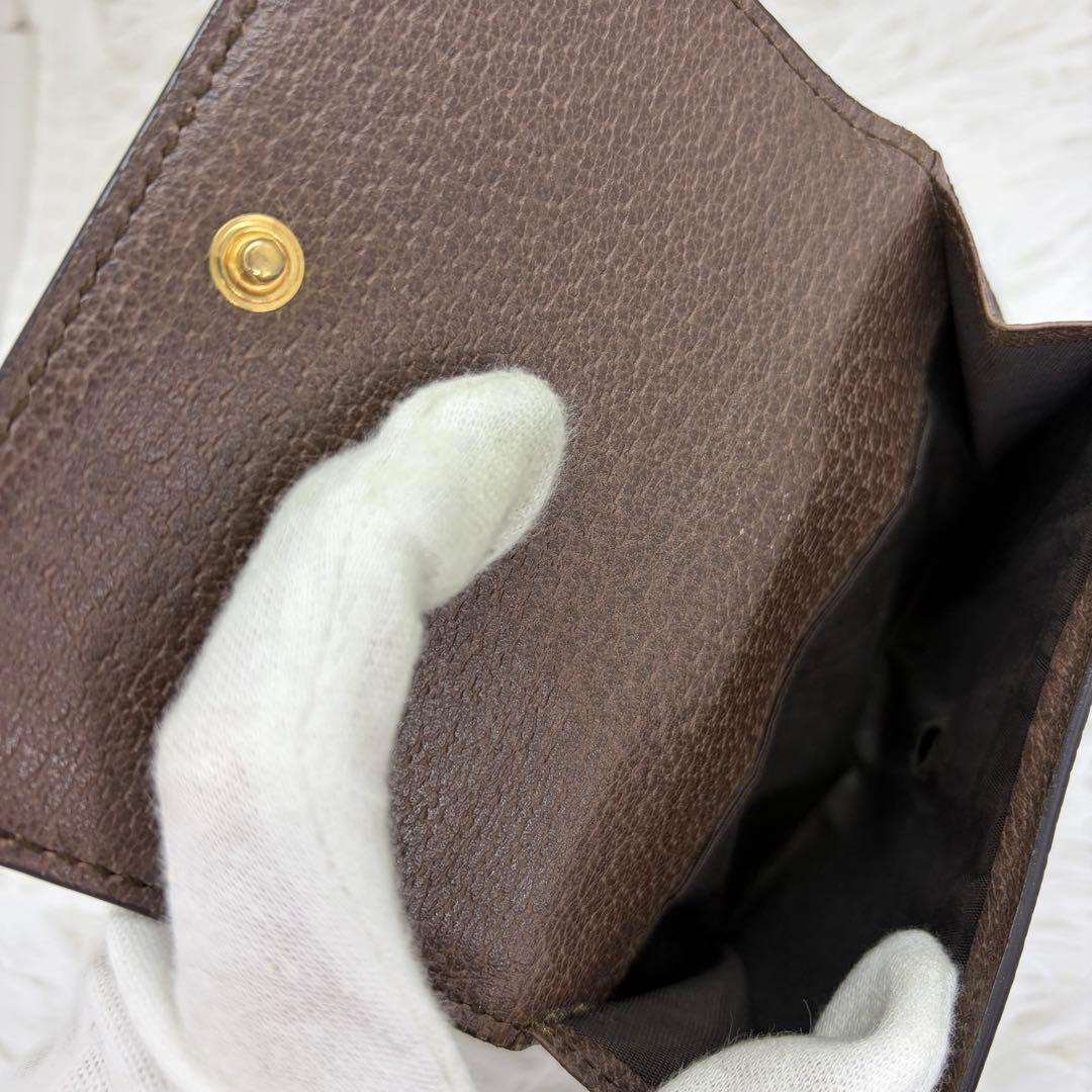 美品✨️グッチ 二つ折り財布 オフィディア シェリーライン GGスプリーム