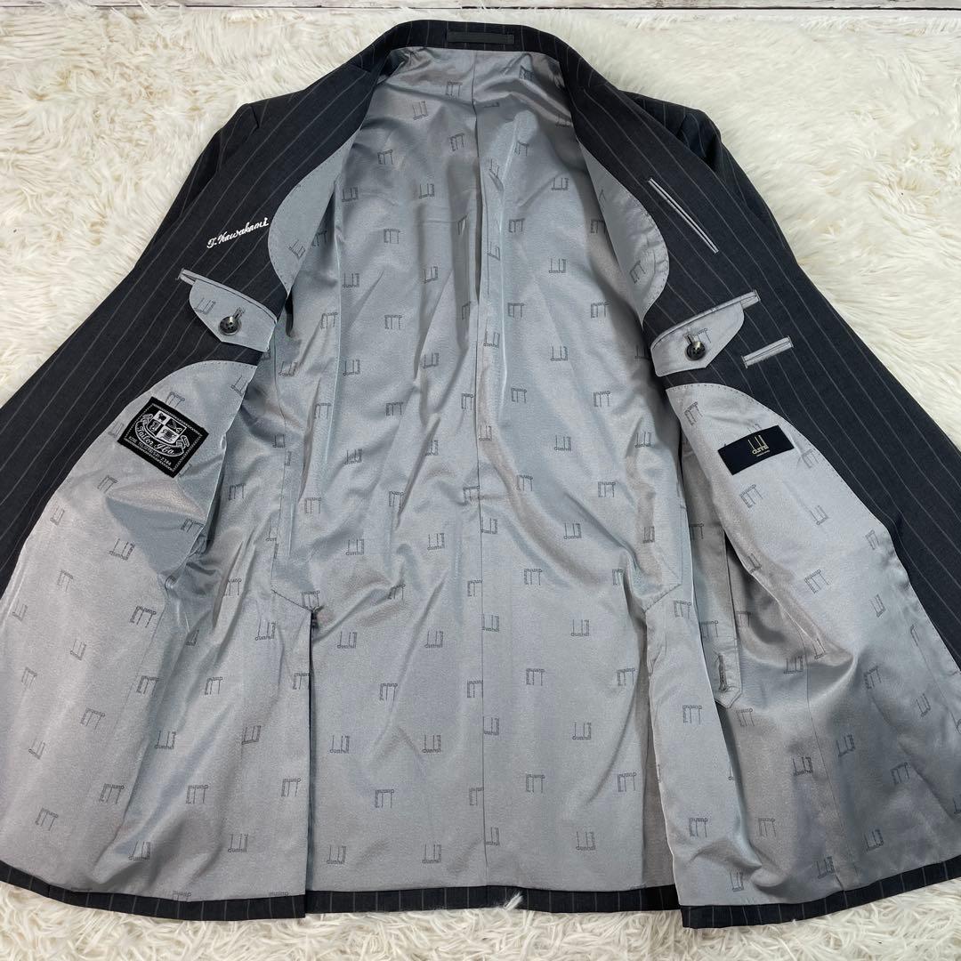 ダンヒル ダブルスーツ グレー ストライプ 菅田将暉