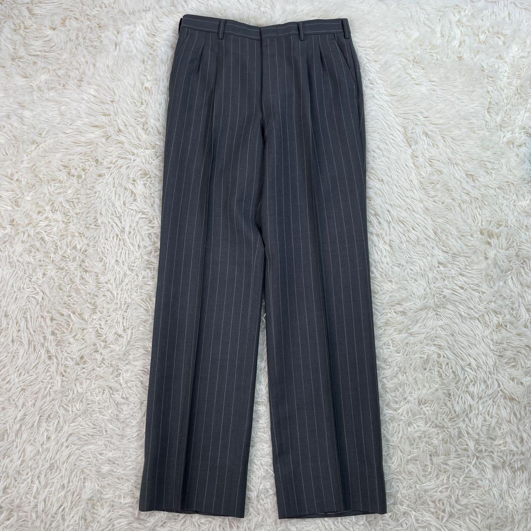 ダンヒル ダブルスーツ グレー ストライプ 菅田将暉