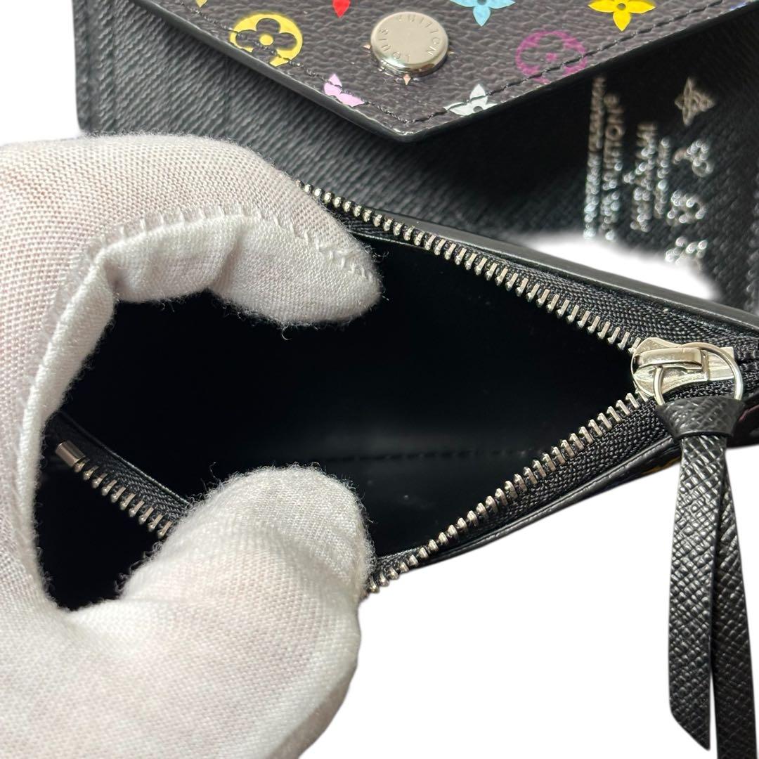 ルイヴィトン LV×TM 村上隆 ヴィクトリーヌ マルチカラー 3つ折り財布