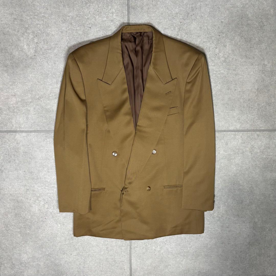 セットアップ　ダブルスーツ　90s　上下　菅田将暉　ヴィンテージ　マスタード