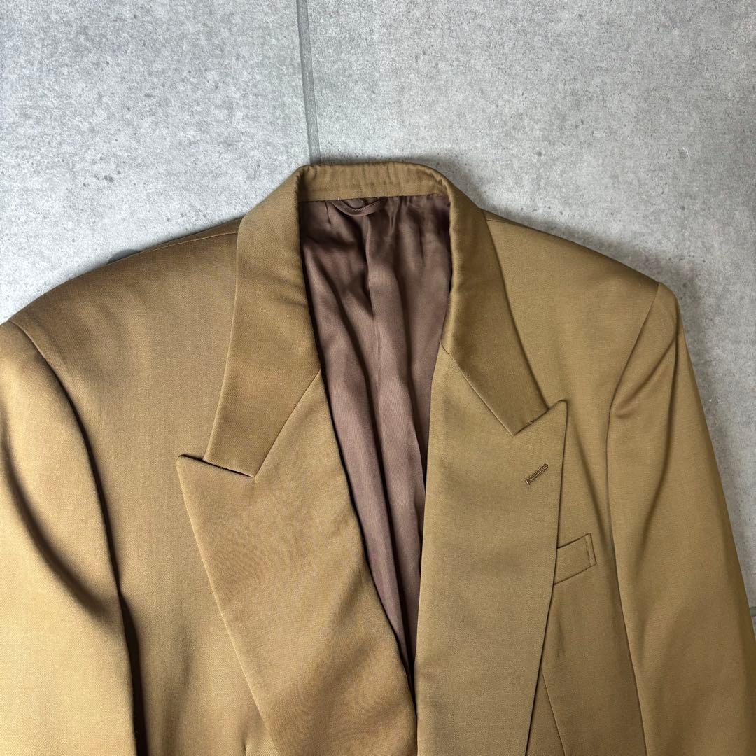 セットアップ　ダブルスーツ　90s　上下　菅田将暉　ヴィンテージ　マスタード