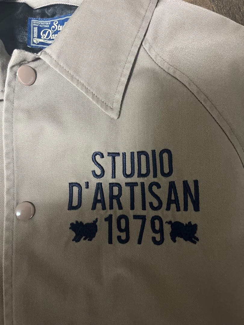 即完売STUDIO D'ARTISAN　コーチジャケット　ベージュサイズM