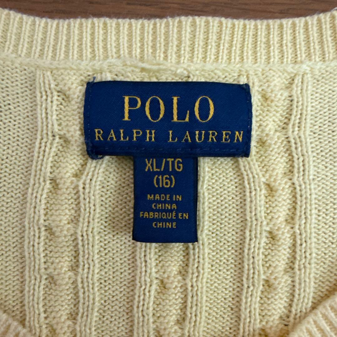 Polo Ralph Lauren ケーブルカーディガン 160 イエロー