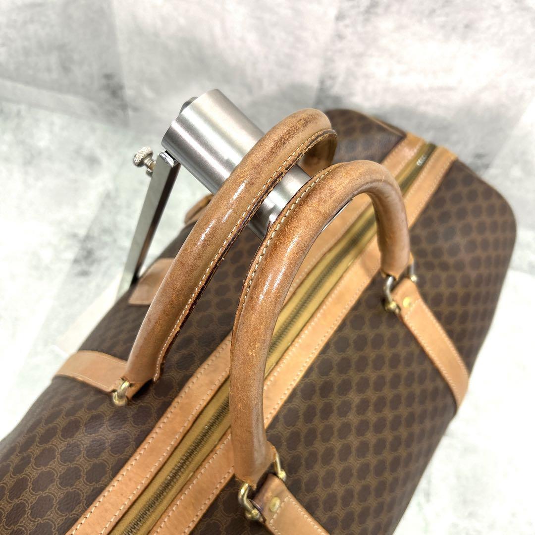 CELINE セリーヌ マカダム柄 トリオンフ ボストンバッグ 大容量