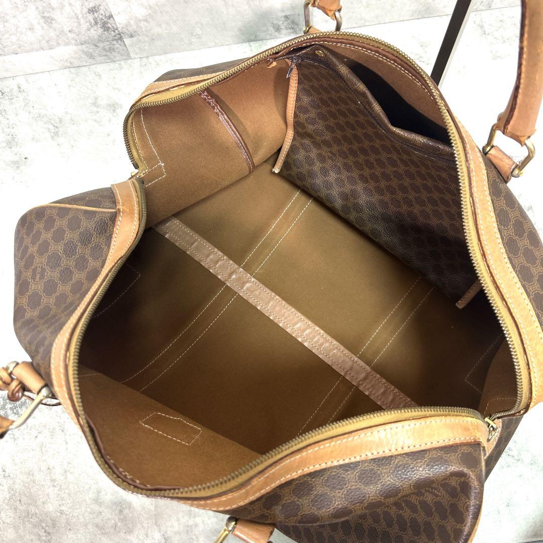 CELINE セリーヌ マカダム柄 トリオンフ ボストンバッグ 大容量