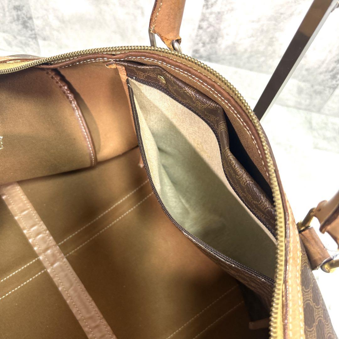 CELINE セリーヌ マカダム柄 トリオンフ ボストンバッグ 大容量