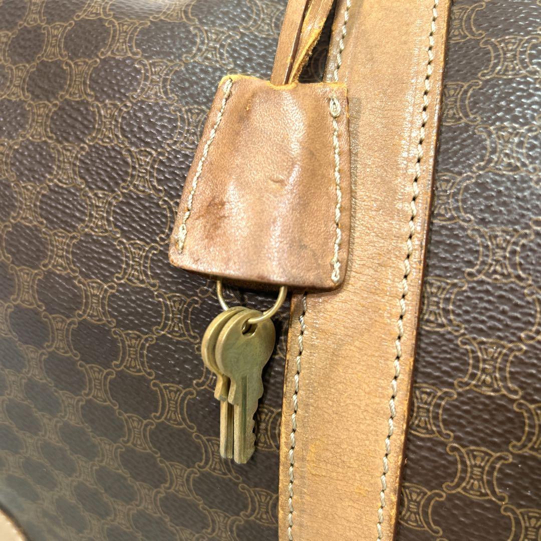 CELINE セリーヌ マカダム柄 トリオンフ ボストンバッグ 大容量