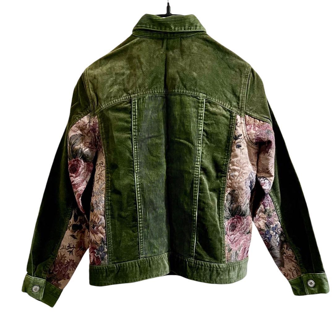 90s ゴブラン タペストリー パッチワークJKT ArtWear 花柄