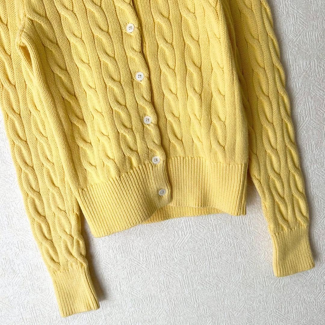 POLO RALPH LAUREN コットン ケーブルニットカーディガン XS