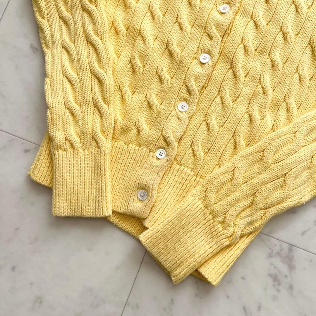 POLO RALPH LAUREN コットン ケーブルニットカーディガン XS