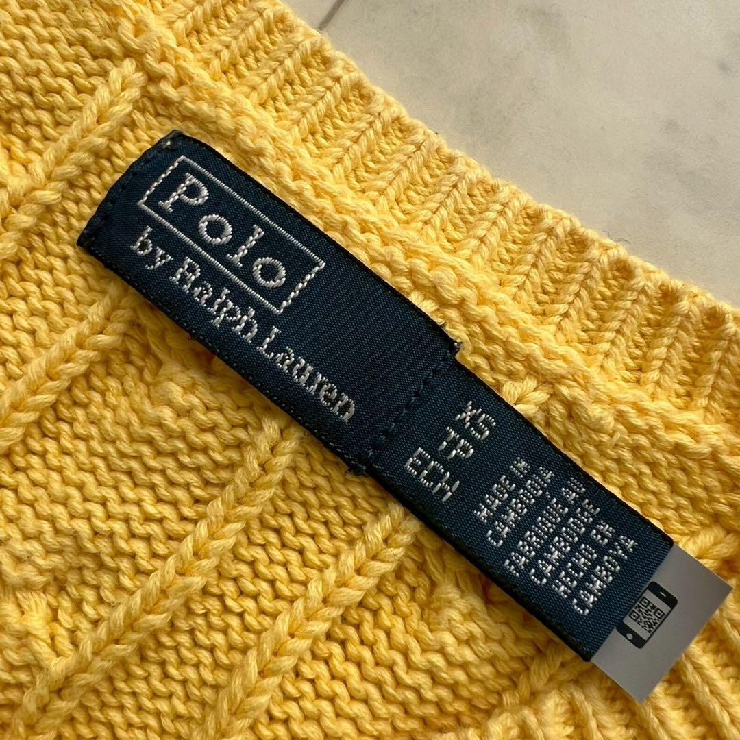 POLO RALPH LAUREN コットン ケーブルニットカーディガン XS