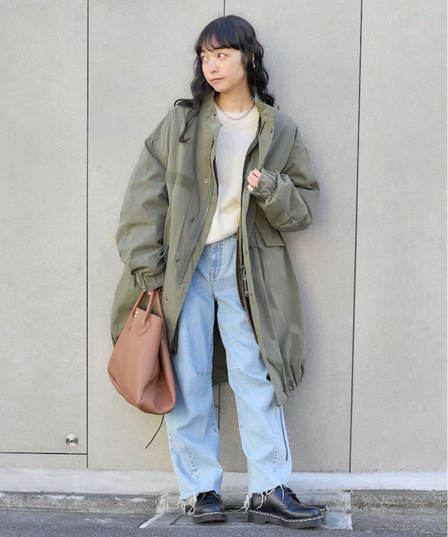 オリーブ色　モッズコート　アウター