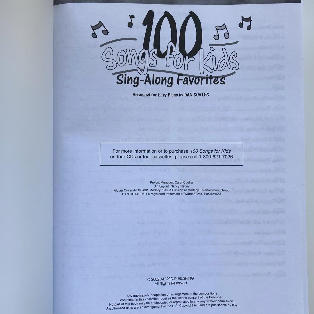 100 Songs for Kids CDと本のセット