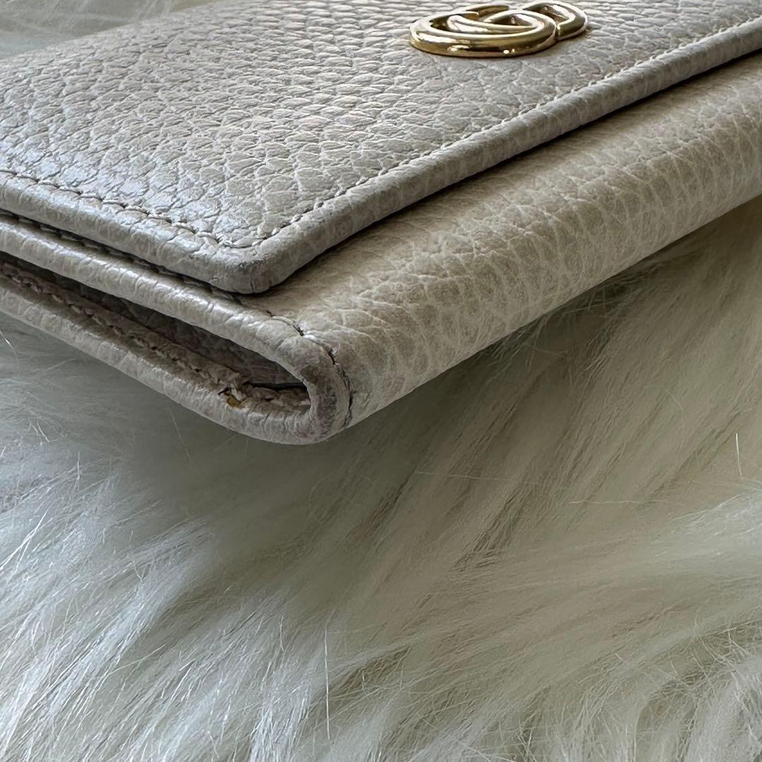 SUZU  GUCCI カードケース 財布 GG マーモントベージュ