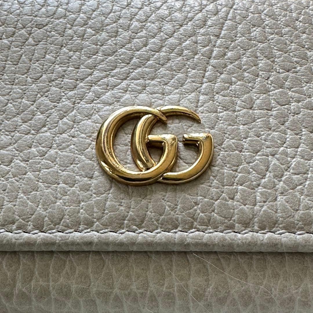 SUZU  GUCCI カードケース 財布 GG マーモントベージュ