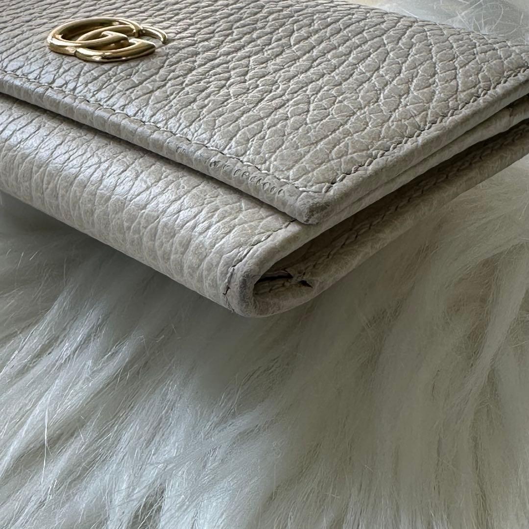 SUZU  GUCCI カードケース 財布 GG マーモントベージュ