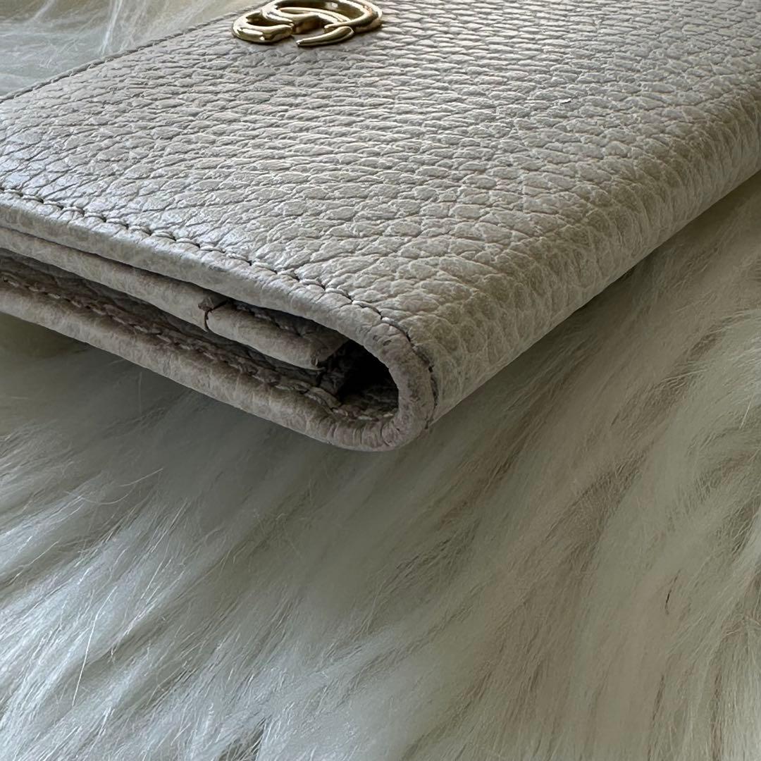 SUZU  GUCCI カードケース 財布 GG マーモントベージュ