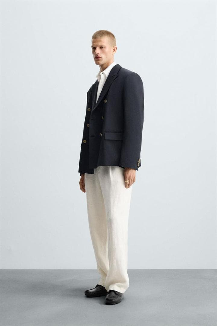 ZARA ザラ ダブルブレストブレザー EU46