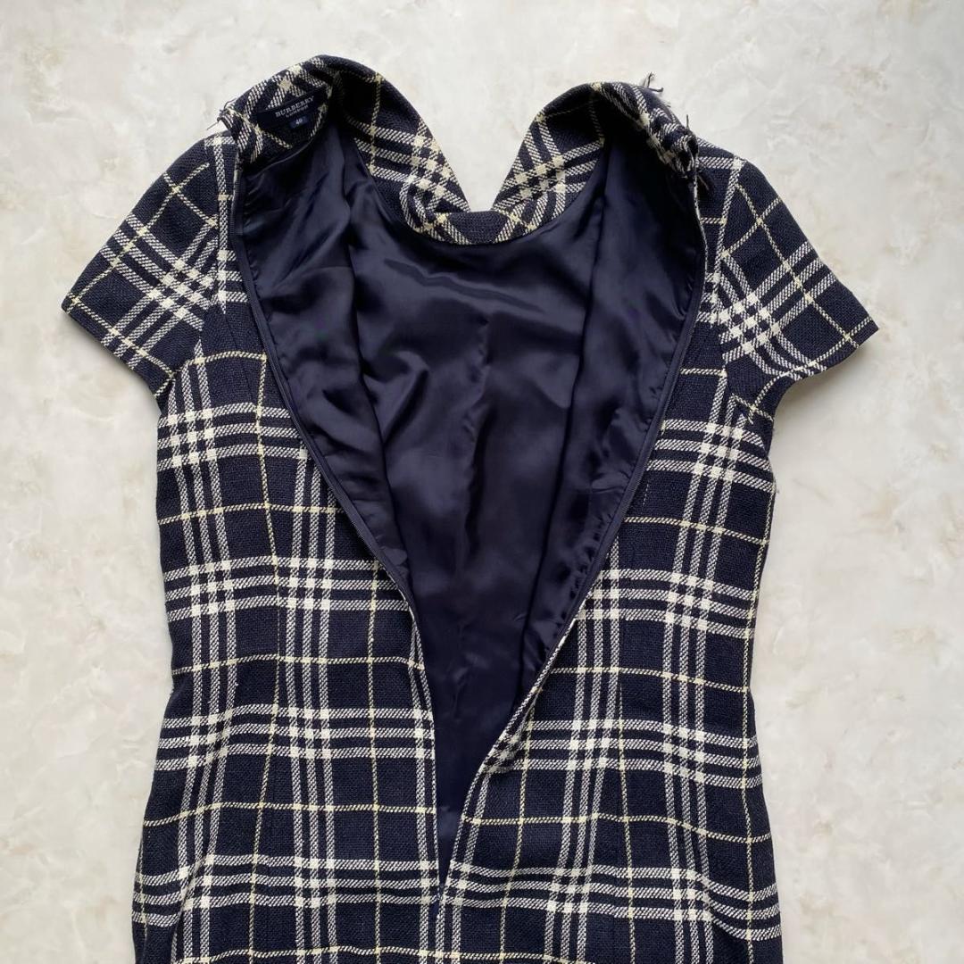 BURBERRY LONDON 半袖ワンピース ノバチェック　ベルト付 40 L