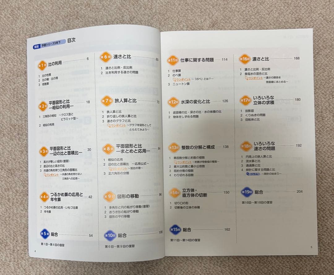 予習シリーズ　5年生 下