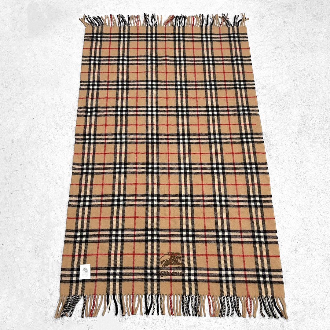 美品 BURBERRY ブランケット ノバチェック 大判 ストール マフラー
