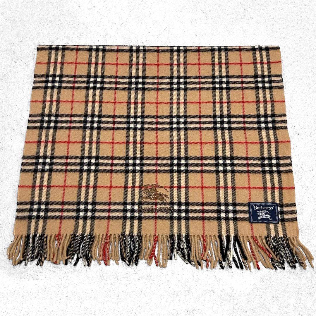 美品 BURBERRY ブランケット ノバチェック 大判 ストール マフラー