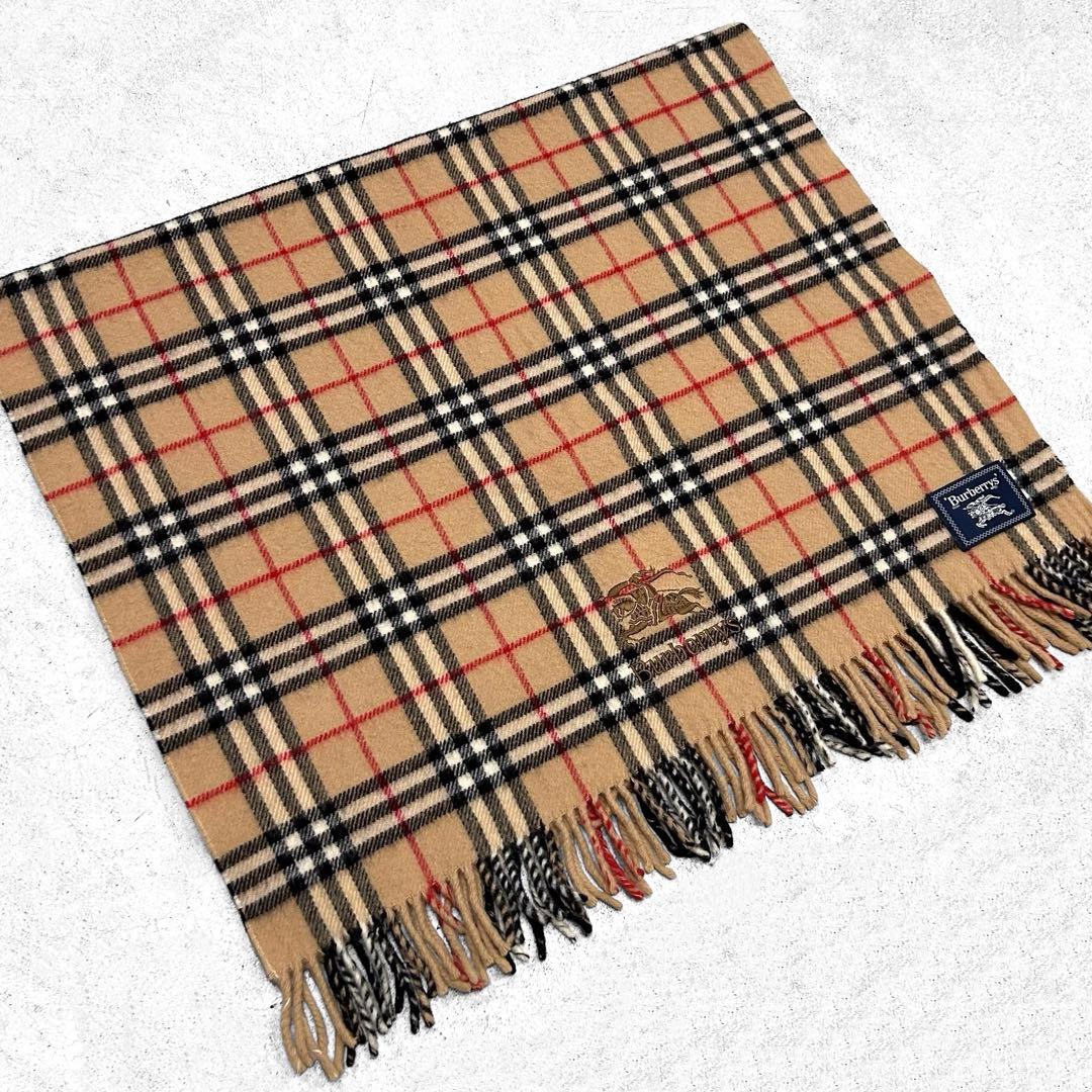 美品 BURBERRY ブランケット ノバチェック 大判 ストール マフラー