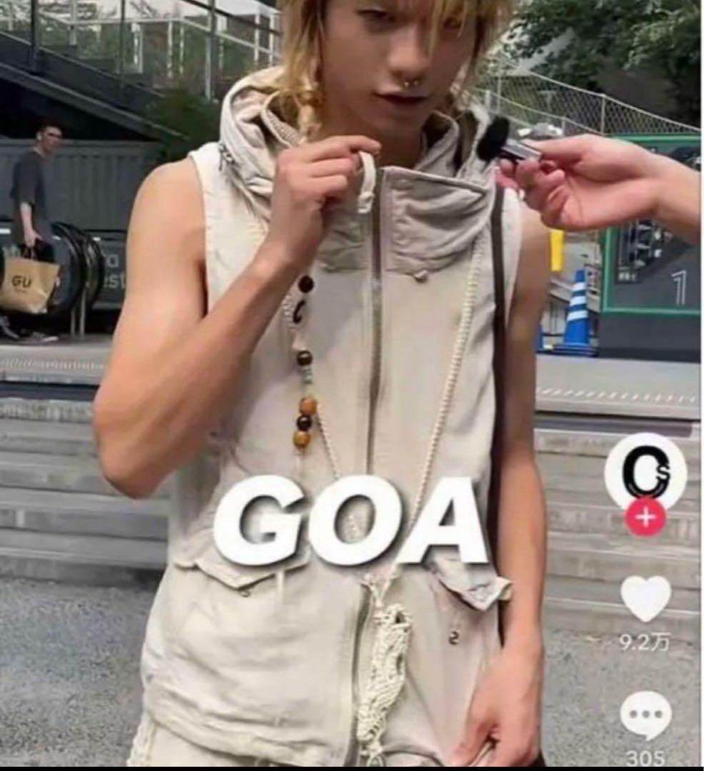 GOA ベスト jacket リネン　y2k フェアリーグランジvintege