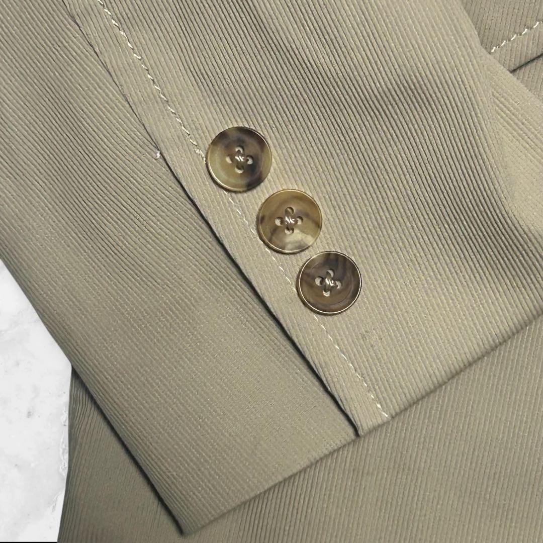 【美品】DAKS テーラードジャケット ベージュ L オンワード樫山 ストレッチ